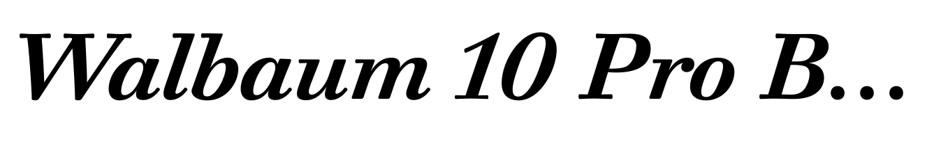 Walbaum 10 Pro Bold Italic